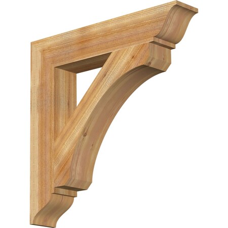 Ekena Millwork Legacy Traditional Rough Sawn Bracket, Western Red Cedar, 6"W x 34"D x 34"H BKT06X34X34LEC01RWR